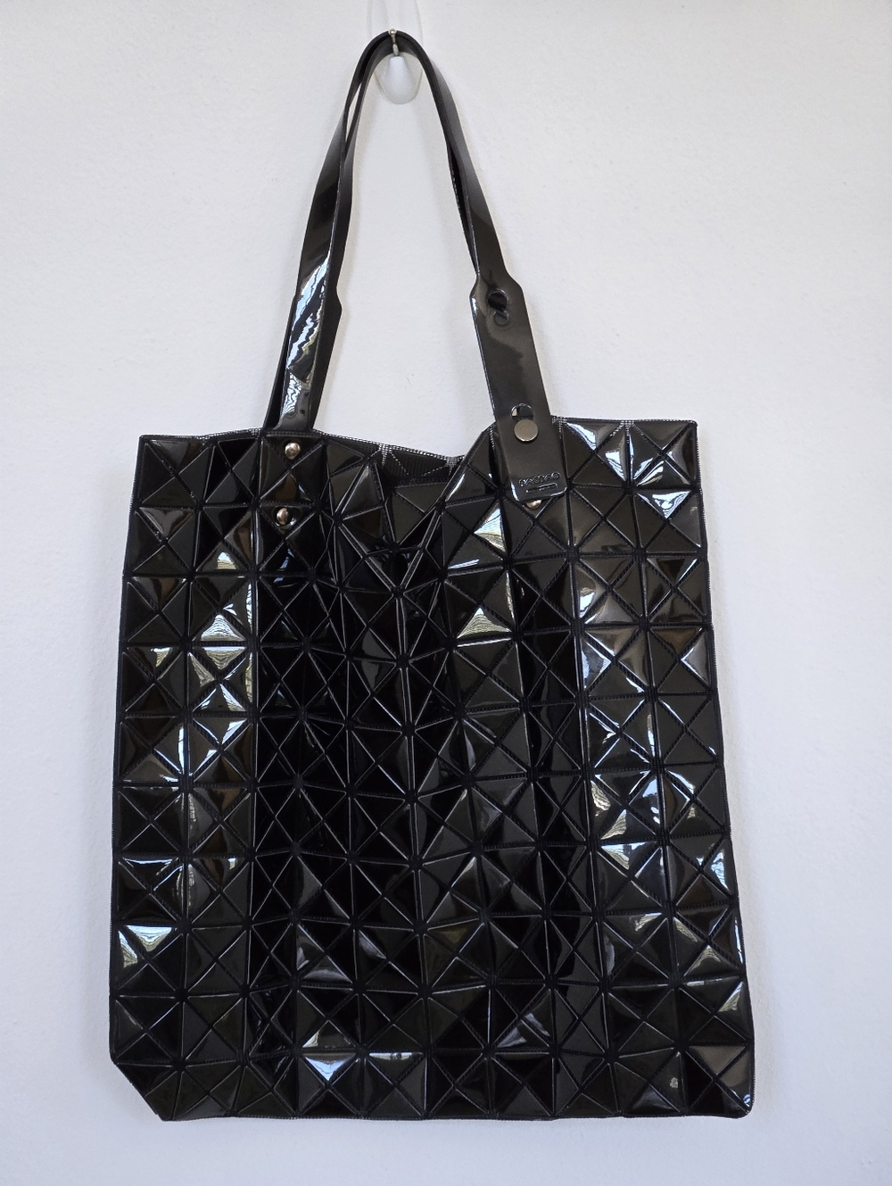 BAO BAO Issey Miyake Women's  Black Geometric Tote Bag